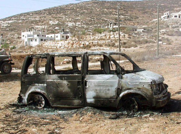 Burned out car