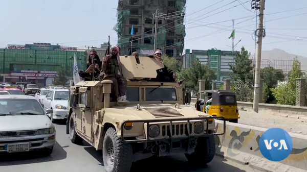 Taliban in Captured Hummvee
