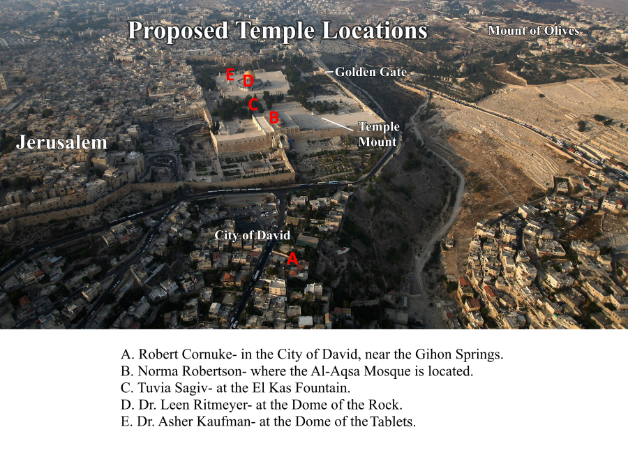 Proposed temple locations