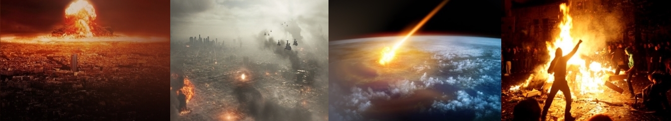 Tribulation of wars, meteors, and violence.